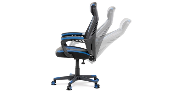 Herní křeslo PRADESH, modré/černé 