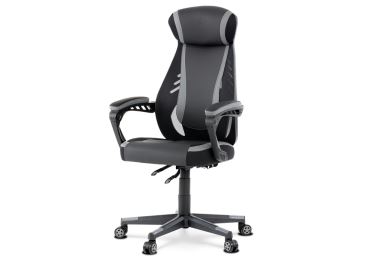 Herní křeslo PRADESH, šedá/černá 