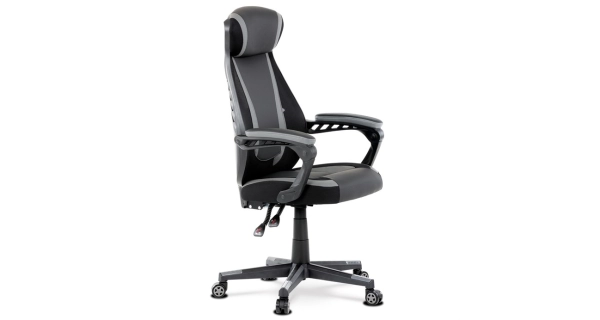 Herní křeslo PRADESH, šedá/černá 