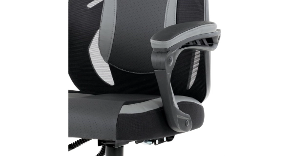 Herní křeslo PRADESH, šedá/černá 