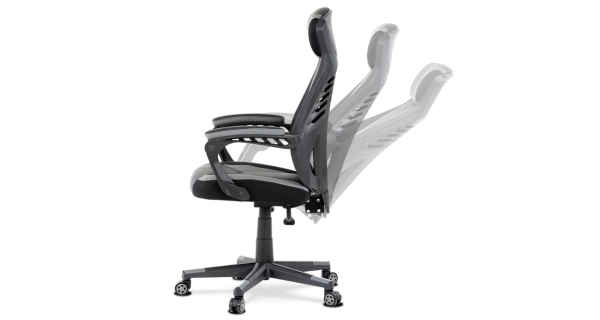 Herní křeslo PRADESH, šedá/černá 