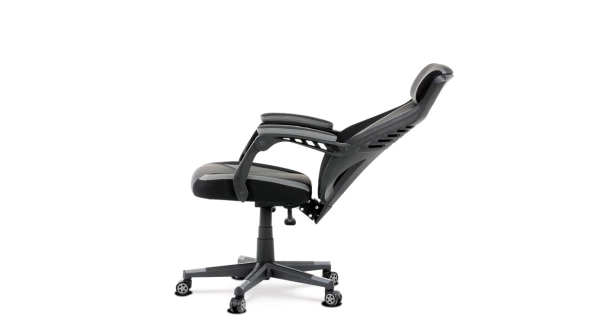 Herní křeslo PRADESH, šedá/černá 