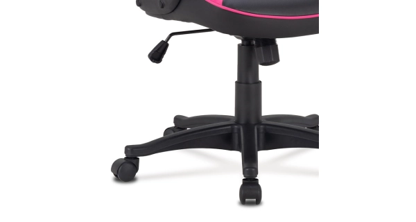 Herní křeslo SOKAR, černá a růžová ekokůže