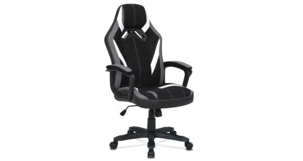 Herní křeslo TALBRUN, černá/šedá/bílá 