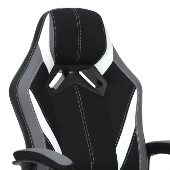 Herní křeslo TALBRUN, černá/šedá/bílá 