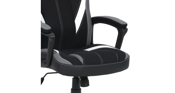 Herní křeslo TALBRUN, černá/šedá/bílá 