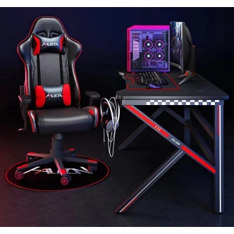 Herní stůl HOOKERI, černá/červená