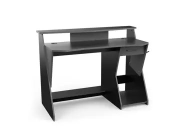 Herní stůl LUTHEUM, šedá/černá