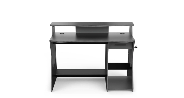 Herní stůl LUTHEUM, šedá/černá