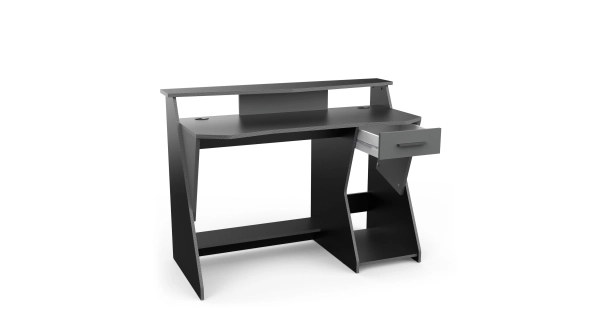 Herní stůl LUTHEUM, šedá/černá