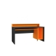 Herní stůl ROLWAL typ 2, černý mat/oranžová, 5 let záruka