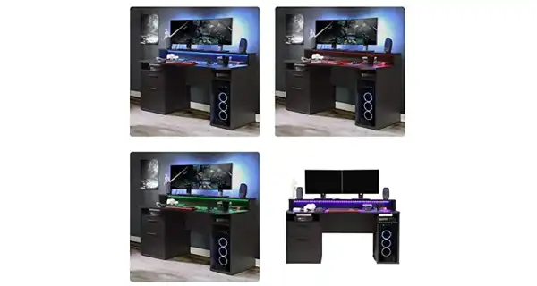 Herní stůl ROLWAL typ 3, černý mat