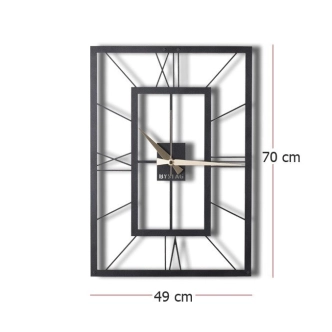 Hodiny NN01673 - 70 x 49 cm, černá