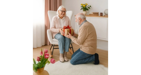 Houpací křeslo JERRIS, potah bílá látka, dřevěné nohy