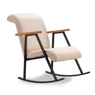 Houpací křeslo TREVEN, krémová