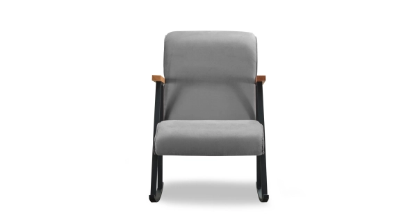 Houpací křeslo TREVEN, šedá