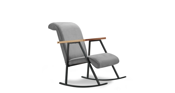 Houpací křeslo TREVEN, šedá