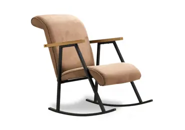 Houpací křeslo TREVEN, světle hnědá