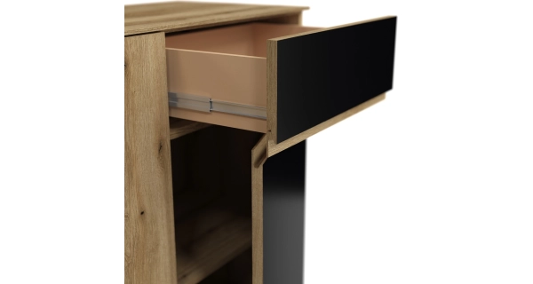 ICHAO komoda 2D1S, dub evoke/sametová černá