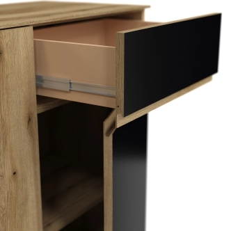 ICHAO komoda 3D2S, dub evoke/sametová černá