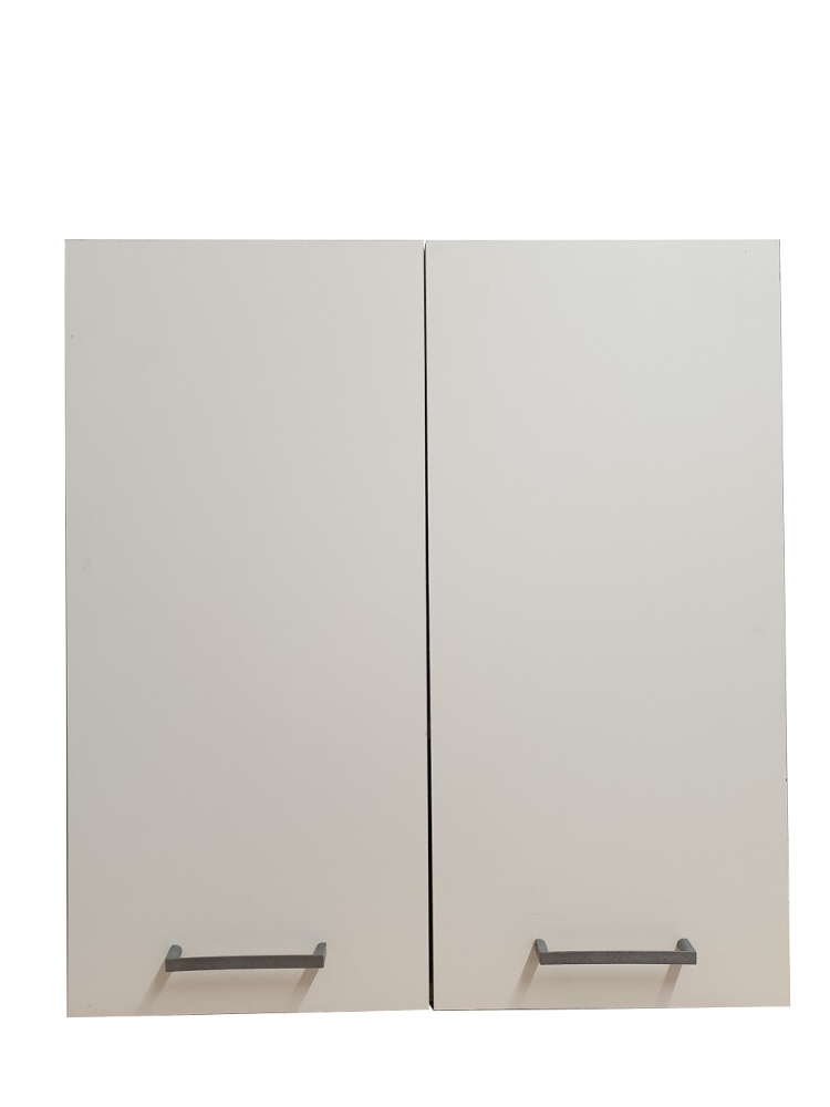 Levně Koupelnová skříň dvoudveřová VR 05, bílá/beton Z EXPOZICE PRODEJNY, II. jakost