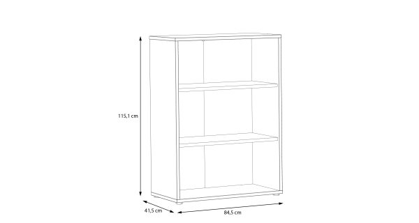 INLO nízký regál šířka 84,5 cm, dub artisan, 5 let záruka