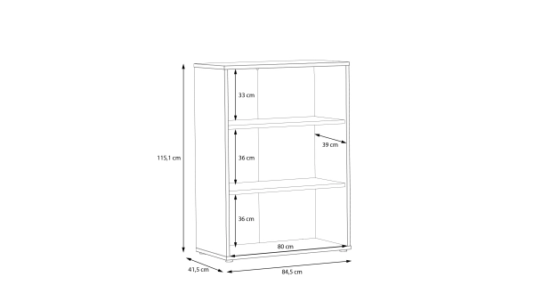INLO nízký regál šířka 84,5 cm, dub artisan, 5 let záruka