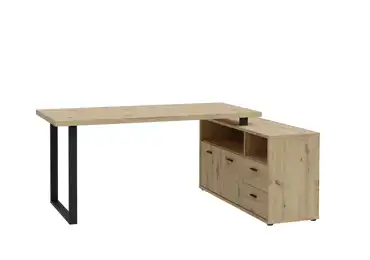 INLO rohový psací stůl, dub artisan