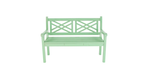 ITAYA, dřevěná zahradní lavička, neo mint, 124 cm