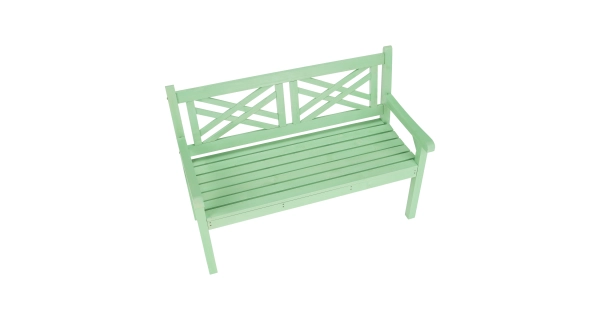 ITAYA, dřevěná zahradní lavička, neo mint, 124 cm