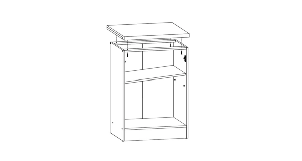 JAMISON, pracovní deska 60 cm, beton