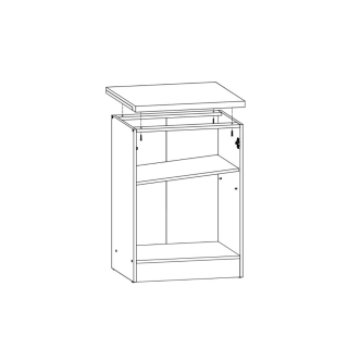 JAMISON, pracovní deska 60 cm, dub sonoma