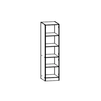 JAMISON, skříňka 195 cm, levá, dub sonoma