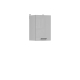 JAMISON, skříňka horní 40 cm, bílá/světle šedý lesk 