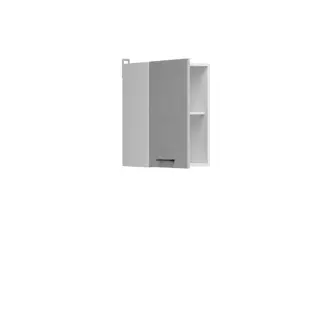 JAMISON, skříňka horní 40 cm, bílá/světle šedý lesk 