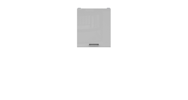 JAMISON, skříňka horní 50 cm, bílá/světle šedý lesk 
