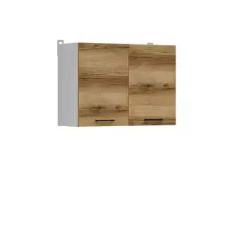 JAMISON, skříňka horní 80 cm, bílá/dub delano světlý