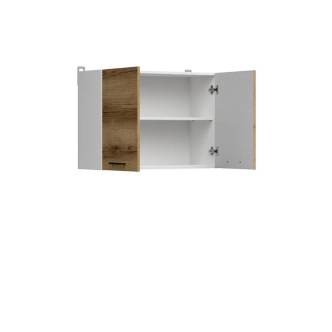 JAMISON, skříňka horní 80 cm, bílá/dub delano světlý
