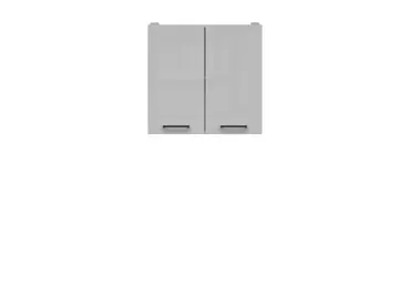 JAMISON, skříňka horní 80 cm, bílá/světle šedý lesk 