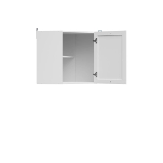 JAMISON, skříňka horní rohová, bílá