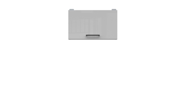 JAMISON, skříňka nad digestoř 50 cm, bílá/světle šedý lesk 