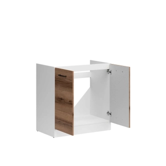 JAMISON, skříňka pod dřez 80 cm, bílá/dub delano tmavý
