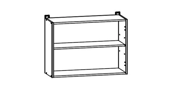 JAMISON, vitrína 80 cm, bílý lesk DOPRODEJ