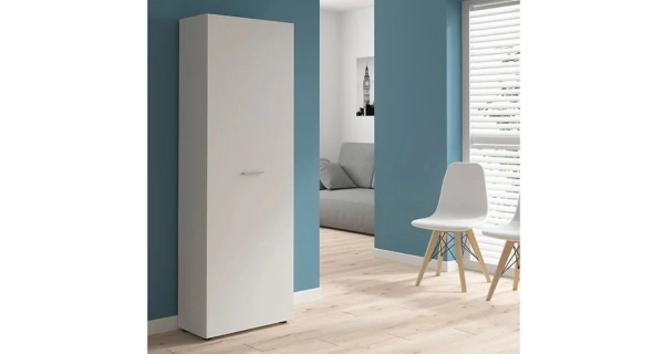 Jednodvéřová šatní skříň ROSCELLI, bílá