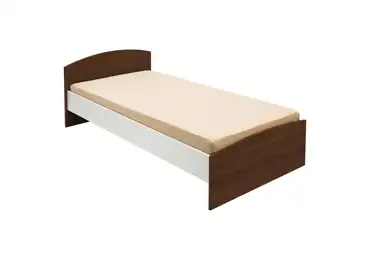 Jednolůžko ALBAY 90x200 cm, ořech/bílá
