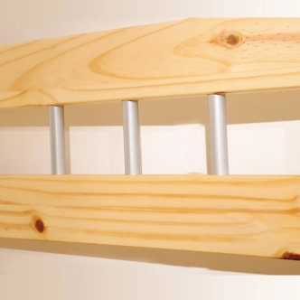 Jednolůžko PARNASSUS 90x200, masiv, čirý lak