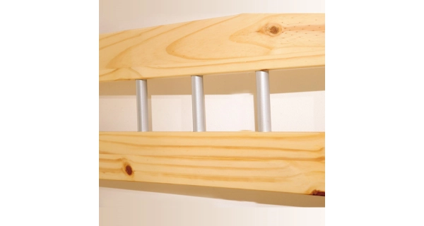 Jednolůžko PARNASSUS 90x200, masiv, čirý lak