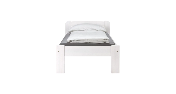 Jednolůžko SOMALIE 2 90 x 200 cm, masiv borovice/bílý lak