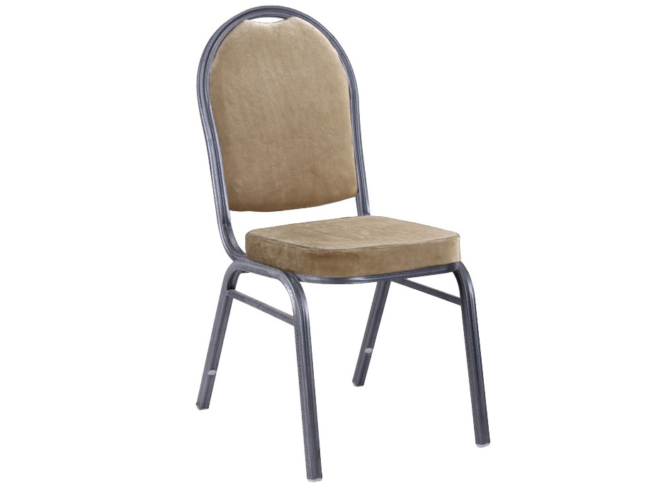 Levně Židle RANGIFER stohovatelná, béžová látka/šedý rám