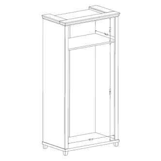 JEJUDO dvoudveřová skříň, zelená/dub lefkas